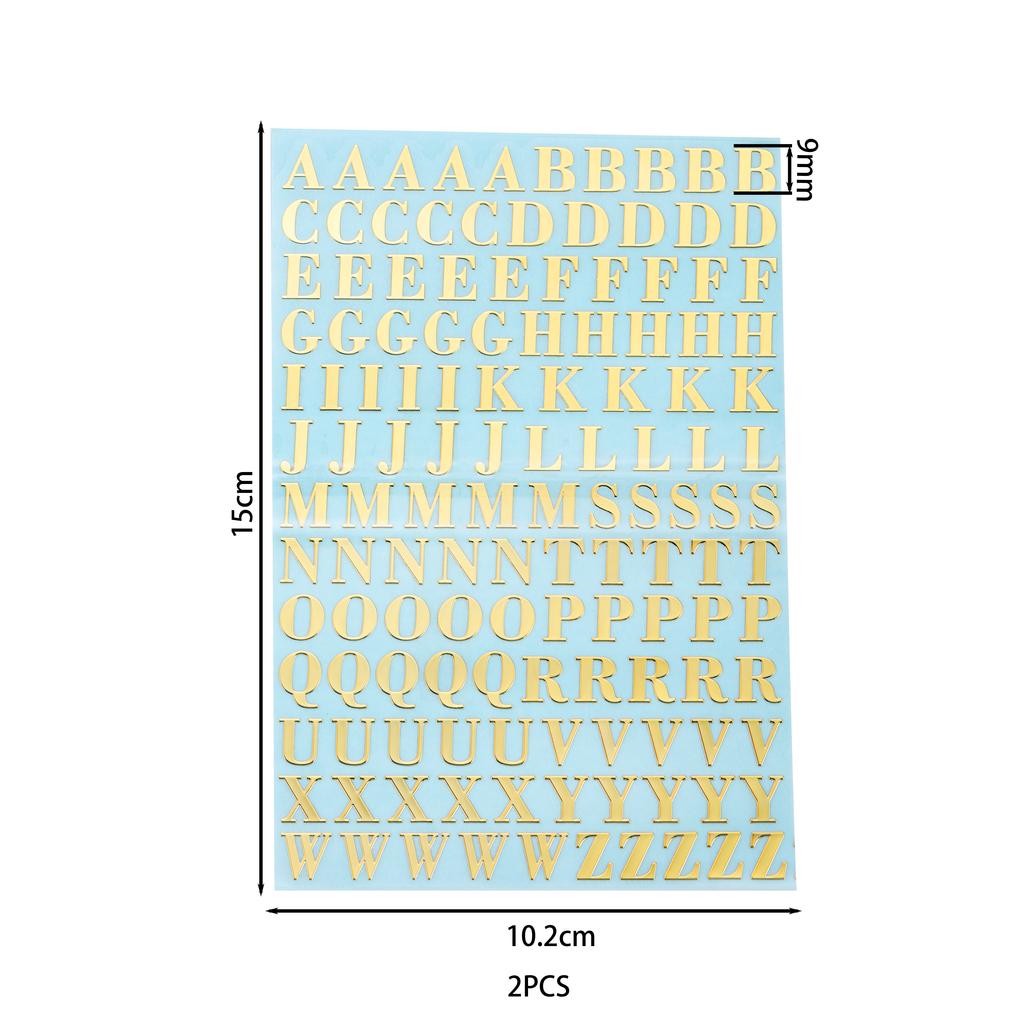 Adesivi Decorativi Lettere Alfabeto Numeri 2-9mm Riempitivo Resina Epossidica Oro Argento Per Stampi in Silicone Fai da Te Riempimenti per Artigianato