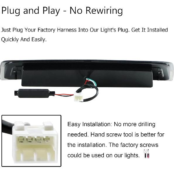 Tresound LED 3rd Third Brake Light for 2009-2017 Dodge Ram 1500 2500 3500 Cargo Light