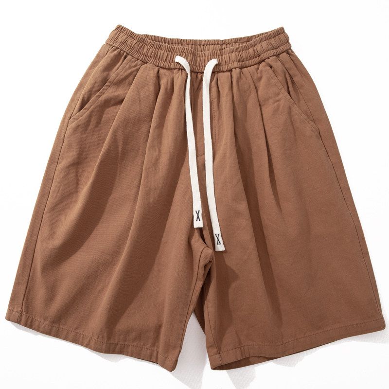 Trendy Japanese Style Drawstring Minimalist Easiest for Match Casual Shorts