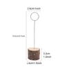 20Pcs Table Number Holders Wood Base Wedding Table Number Stands Picture Memos Note Photo Clip Holders for Weding Party