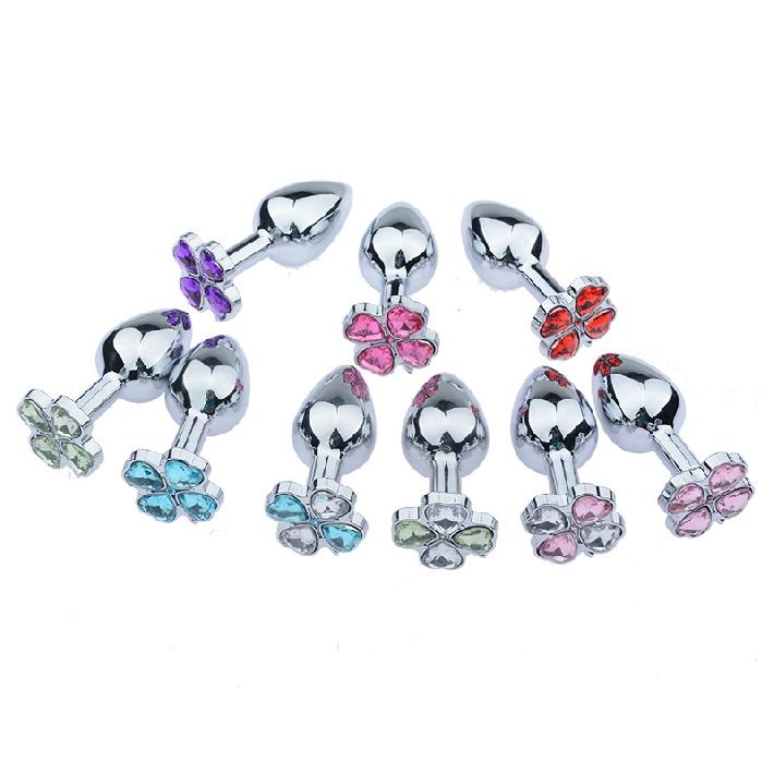 Srebrny Koniczynka Szczęścia Korek Analny Konwencjonalne Alternatywne Zabawki Seksualne Masażer Prostaty Dildo Korek do Pupy Stymulator Zabawki Seksualne Anal