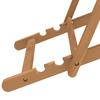Vidaxl Folding Beach Lounger, Solid Teak Wood, Gray