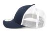 New Era Trucker Cap Low Profile Snapback In Deep Navy/White