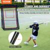 Lacrosse Rebounder for Backyard, 5x7 Ft Volleyball Bounce Back Net, Pitchback Throwback Baseball Softball Return Training Screen, Adjustable Angle