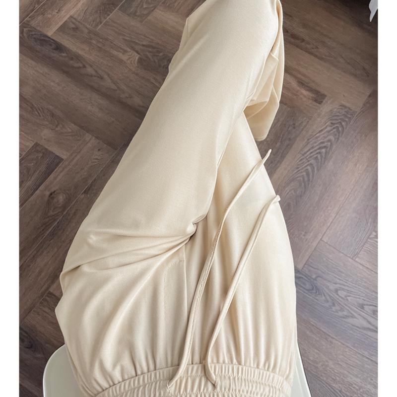 Schwarze Schlaghose aus Eisseide Sommer Neu Große Größe Übergröße Locker Lässige Hose Dünne Atmungsaktive Kühle Hose für Damen