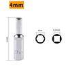 1pc 1/4 Hex Socket Adapter Chromium-vanadium Steel Deep Socket Wrench Head Sleeve For Ratchet Wrench Auto Repair Hand Tool
