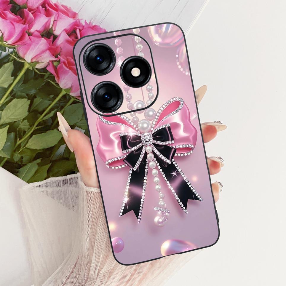 Für Tecno Spark 10 10C 10 Pro 4G KI7 KI5m Handyhülle Bunte Schmetterlingsblume Damen Girly Weiche Silikonhülle Mattes Rückcover