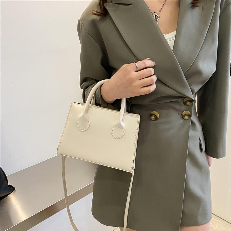 Minimalist Black Square Bag  All-game Wrist Top Bag  Classic Shoulder Bag