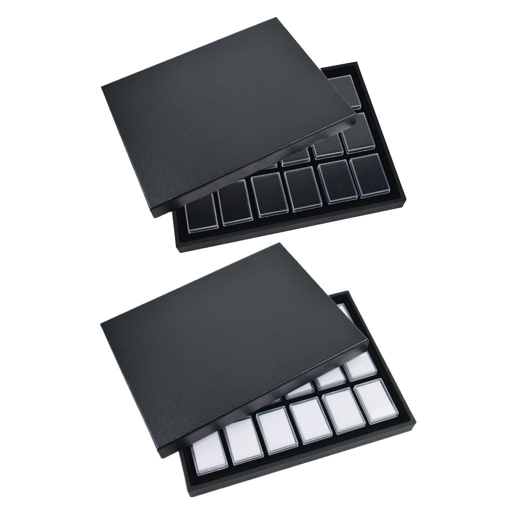 Stylish Gemstones Display Boxes Diamonds Storage Organizer with Clear Lid for Jewelry Rhinestones and Small Crafts