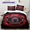 Man Utd Bedding Quilt Set Quilt Cover Pillowcase Home Decoration Birthday Gift (1 * Duvet Cover + 2 * Pillowcase, Without Core)