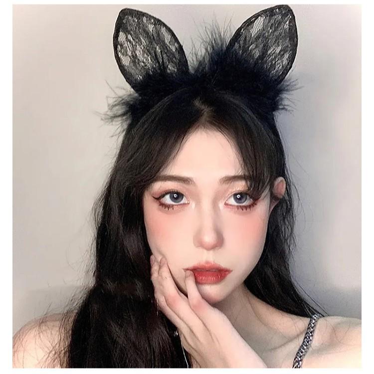 Lace Cat Ears & Rabbit Ears Women's Headband - Cute Face Washing Hair Accessory
