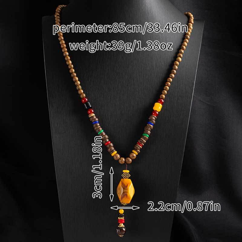 Tibetan Ethnic Sweater Chain Zen Bodhi Necklace: Unisex Retro Scenic Accessory