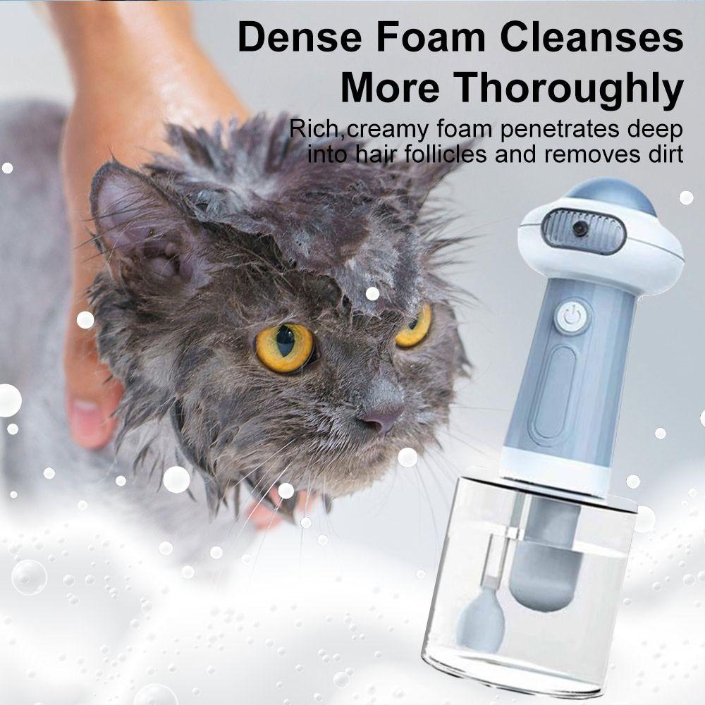 Automatic Press Smart Dog Soap Dispenser Portable Dog Washing Bubbler for 1.7W/1300mAh Portable