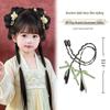 Girls' Hanfu Wig: Ancient Headdress, Children's Bun Bow Updo