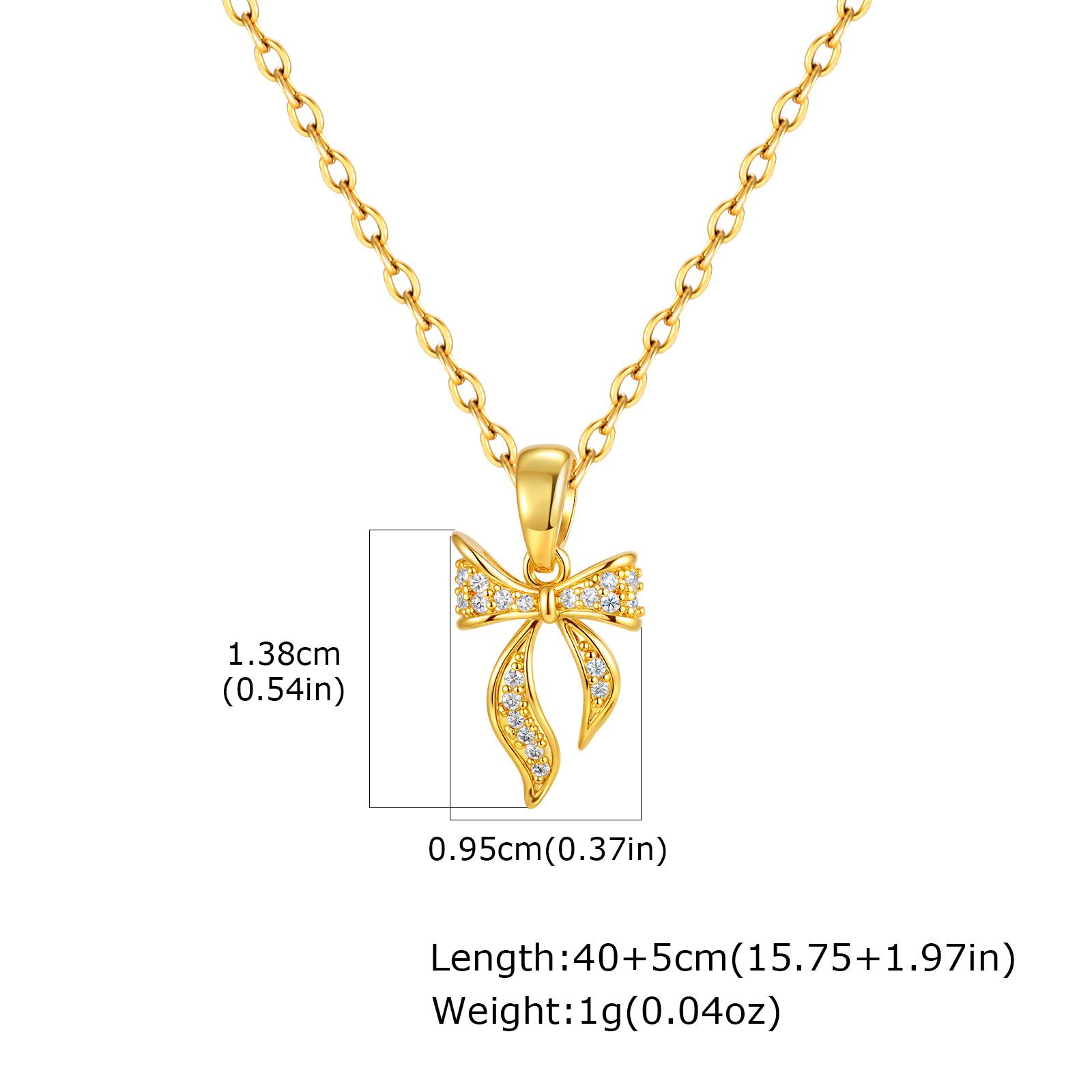 

Vnox AAA Zircon Flower Bowknot Turtle Necklace For Women, Girl New Style Animal Elements Pendant, Trendy Jewelry Gift Party 45cm