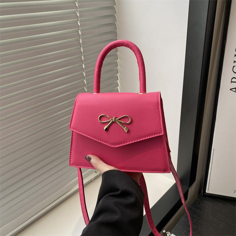 Bow square bag women's foreign versatile handbag 2025 new texture shoulder messenger bag women's bag wholesale