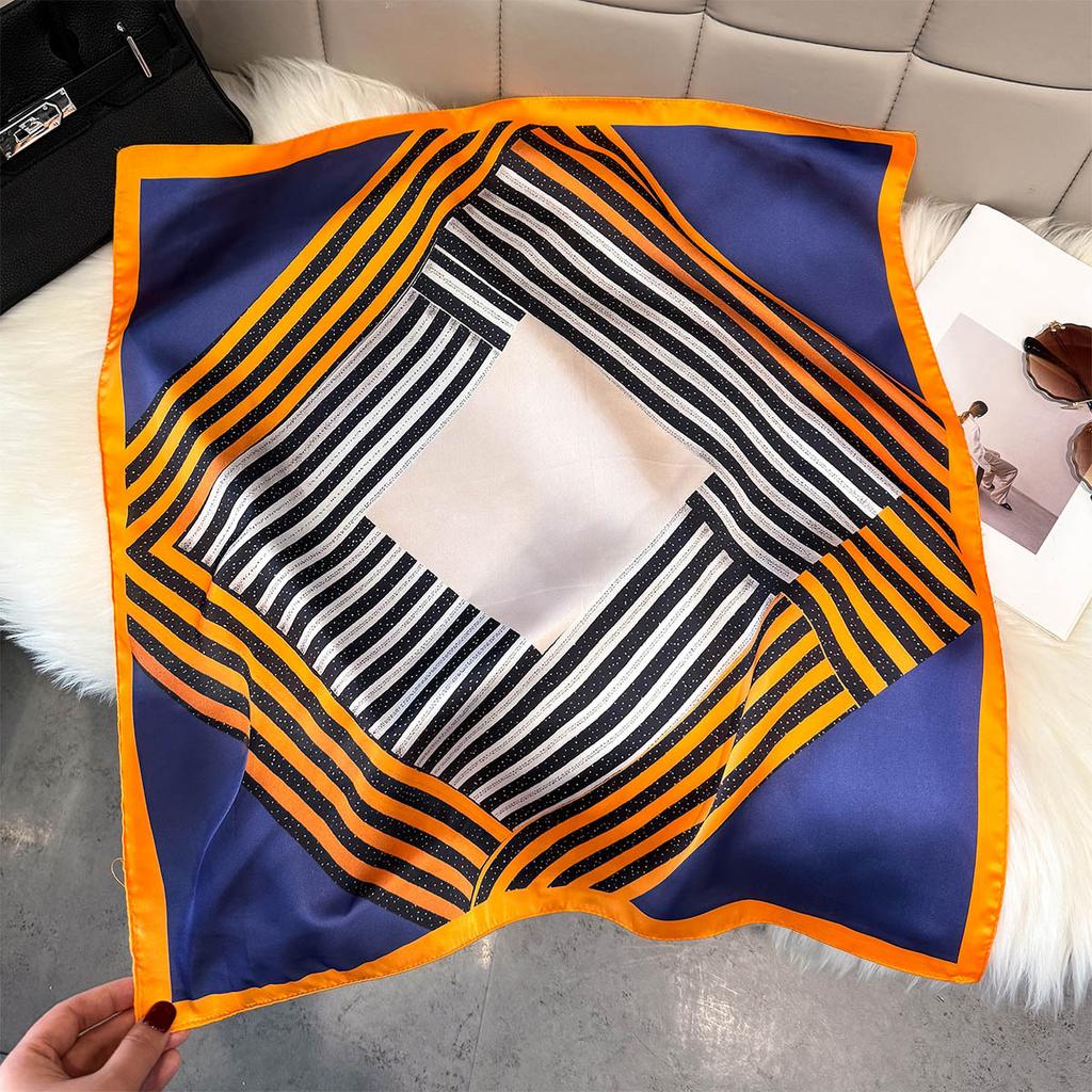 Fashion Square Fashion Foreign Style Small Silk Scarf Women'S Headband Decorative Scarf Dual-Purpose Small Square Scarf New Scarf
