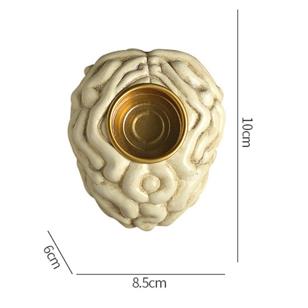 Human Organ Models Candle Holder, 3D Heart Spine Brain Candlestick Candle Stand,Halloween Horror Theme Home Decorations