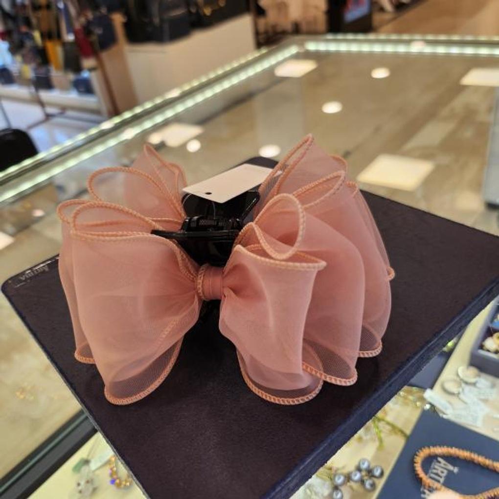 Atria Organza Chiffon P Ribbon Rich Clip Pin DNDHPIN0006WHF