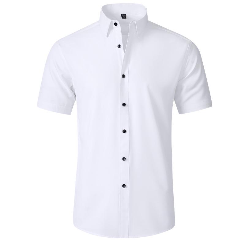 Men's Slim Fit Short Sleeve Non-Iron Stretch Business Shirt