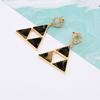 Trendy Leopard Print Geometric Stud Earrings - Japanese Korean Style, Versatile and Fashionable for Women