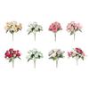 5-Head Artificial Peony Bouquet with Buds Realistic Faux Silk Peony Flower with Stem for Wedding Bridal Bouquet Floral Arrangement Table Centerpiece