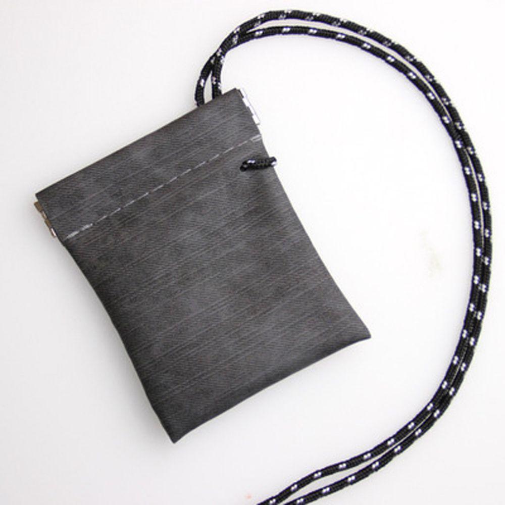 

Men Mini Wallet Portable Card Case Lanyard Key Case Coin Purse Earphone Bag 3