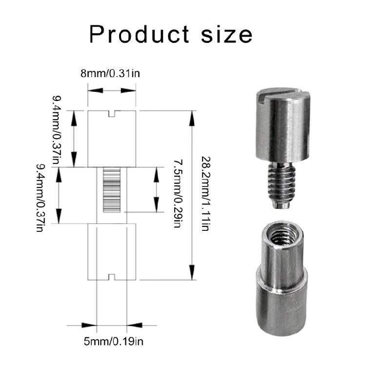 Stainless Steel Bracket Bolt Fasteners Shank Rivets 10Pcs Cutter  Handle Corby Bolts for Improve Grips Countersunk Head
