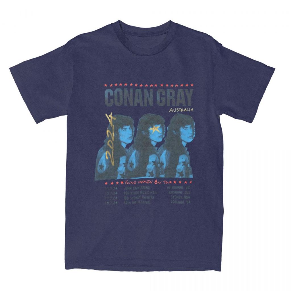 Men's Conan Gray Found Heaven T Shirts 100 Cotton Clothing Summer Short Sleeve T Shirt O Neck Harajuku Tshirt Big Size 5XL 6XL