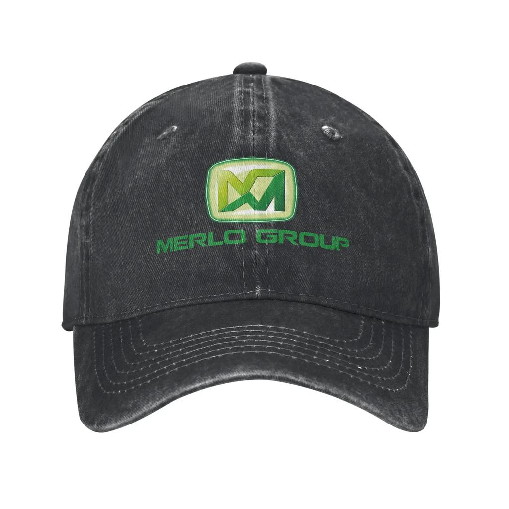 Merlo Logo Denim Stoff Kappe Lässige Baseballkappen Verstellbarer Hut Sommer Unisex Baseballkappen