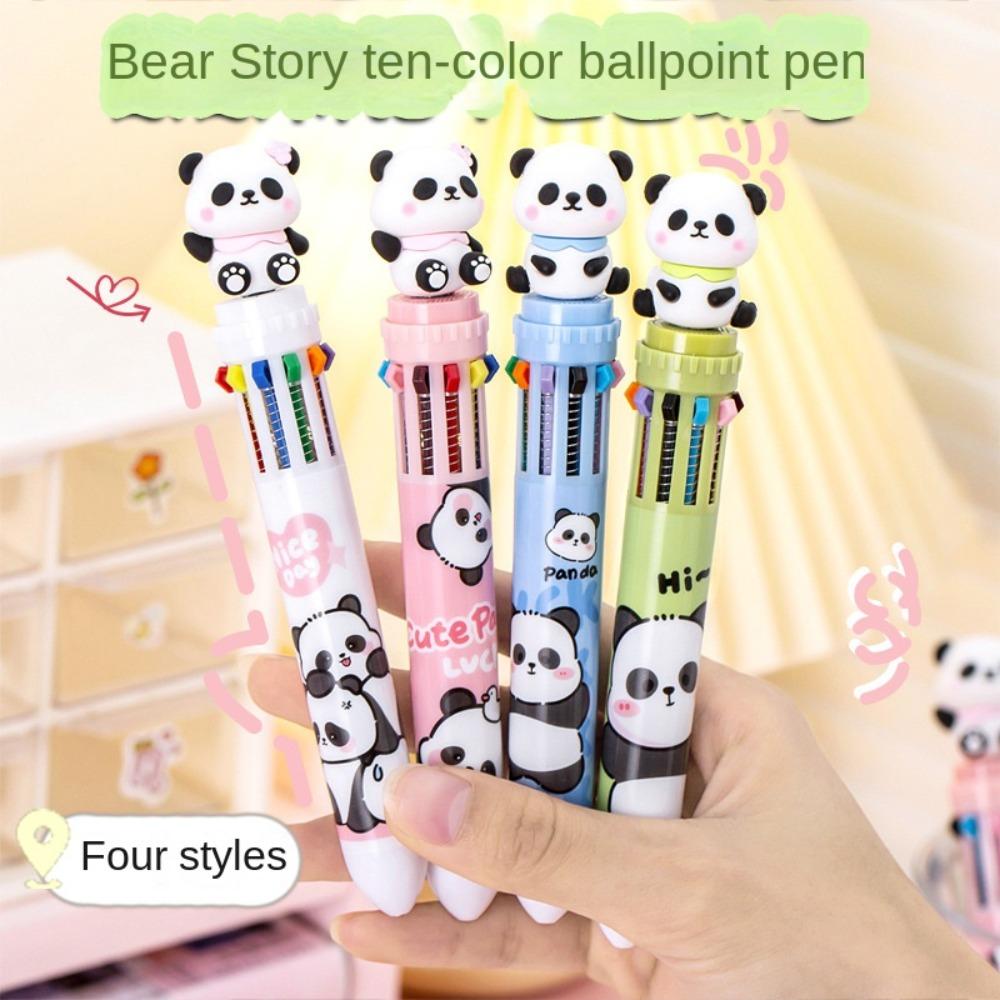 Cute Ballpoint Pen Stationery Stationery Gifts Practical Multi-Color 10 In 1 Ballpoint Pen