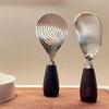 Spatola per Riso in Acciaio Inossidabile con Colino Rimovibile Manico Ergonomico Cucchiaio da Servizio Verticale Utensile Essenziale da Cucina per Servire Chicchi di Riso