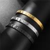 Premium Titanstahl Herrenarmband 3 Farben Unverblassend Römische Zahl Symbol Charm Armreifen Punk Cool Perfektes Geschenk Für Homme Joias