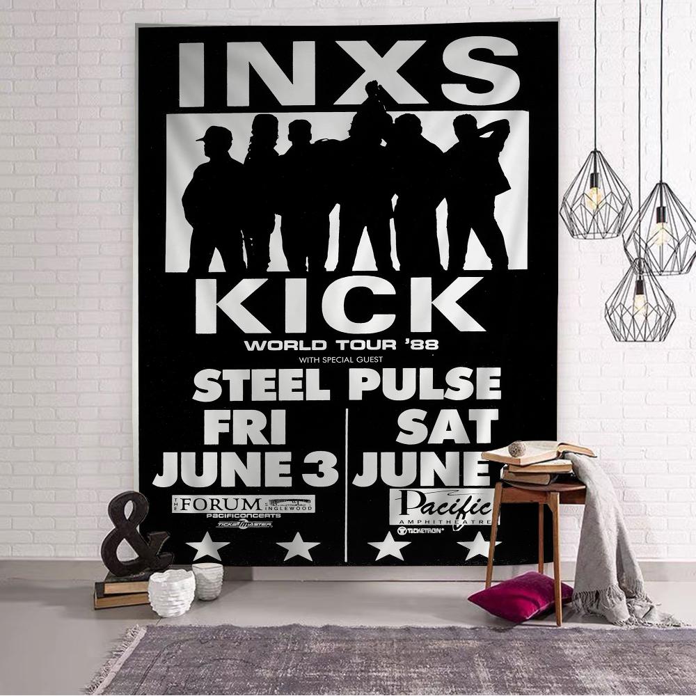 

Большой настенный гобелен с принтом певца INXS, подвесной, Таро, Хиппи, настенные ковры, искусство для общежития, декор для дома 74x94cm(29x37in)