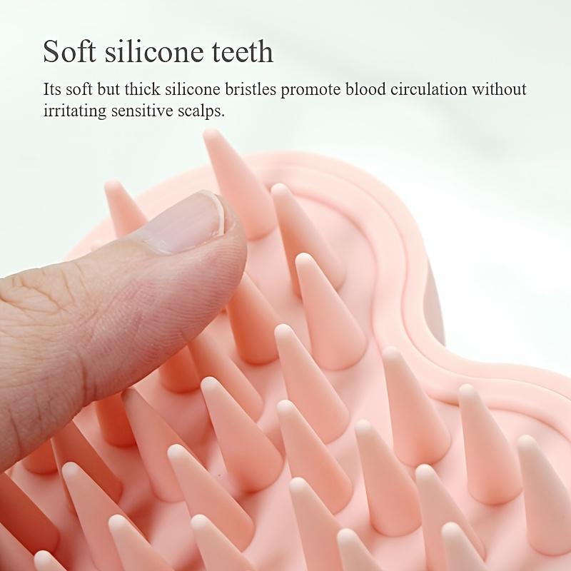 Silicone Scalp Massager with Heart Design Soft Nodes Ease Tension During Shampoo Enhances Hair Health Comfortable Grip