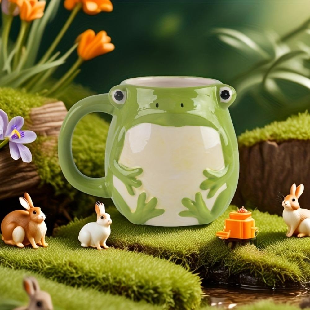 Kaffee Frosch Tasse Grüne Porzellan Keramik Tasse Mit Henkel Lustige Neuheit Tasse Geschenk Für Frauen Männer Geburtstag Festival Weihnachten