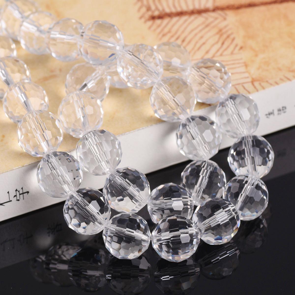 

Colorful Plated Round 96 Facets Cut Disco Ball 6mm 8mm 10mm 12mm Faceted Crystal Glass Loose Spacer Beads For Jewelry Making DIY 12mm 10pcs чистий
