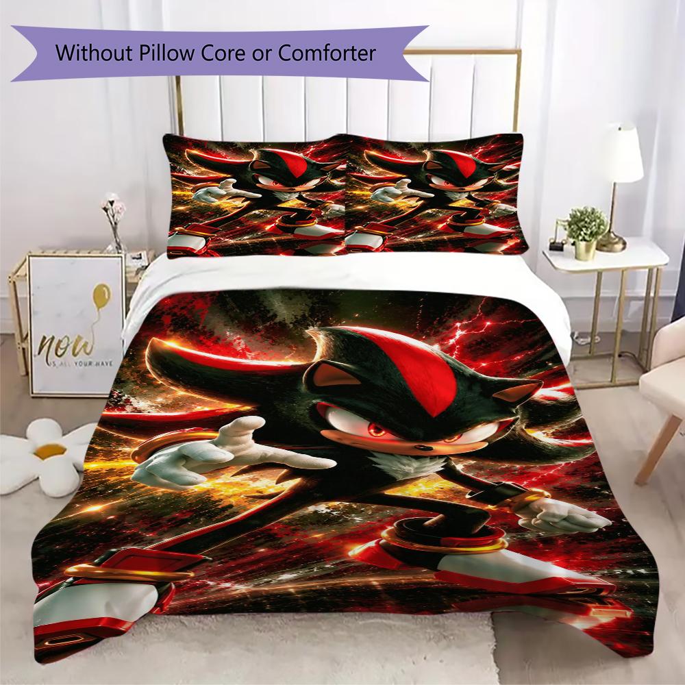 Shadow Hedgehog Bedding Without Core 1 Duvet Cover 2 Pillowcase Without Core Duvet Cover And Pillowcase Christmas Birthday Gift