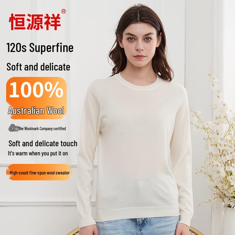 

Женский тонкий пуловер Hengyuanxiang из 100% тонкой шерсти XL