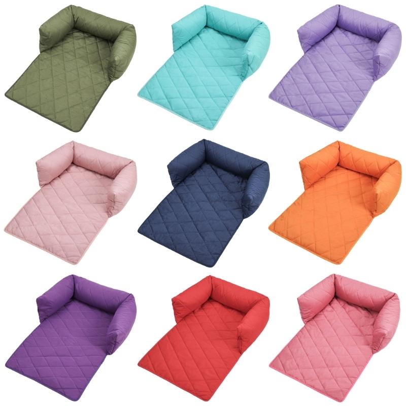 Comfortable Dog Couch Bed with Detachable Liners Removable Cover Headrest Dog Sofa Bed NonSlip Dog Bedding of All Season