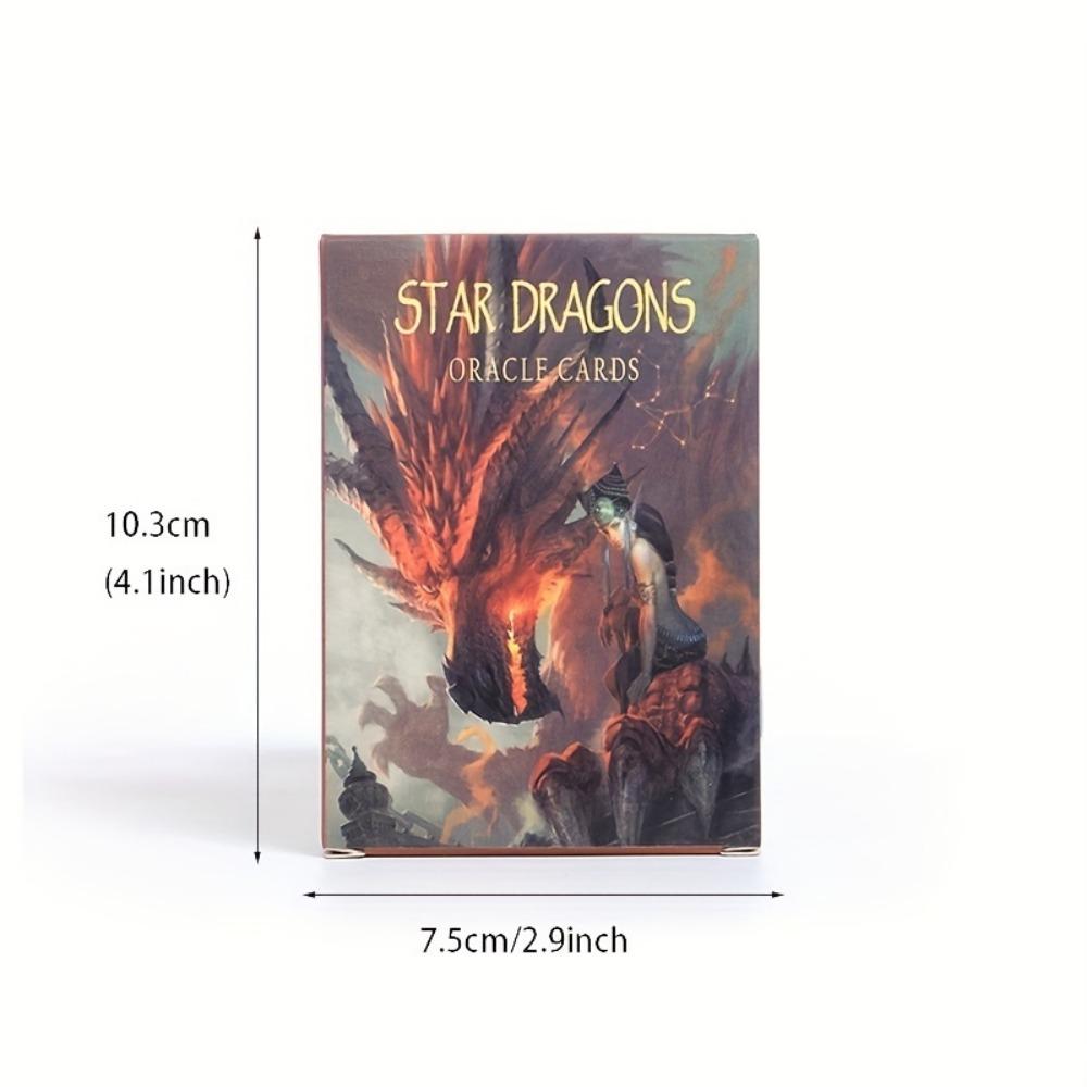 Star Dragons Oracle Card 33-korts kortstokk med elektronisk guidebok spåspill 10,4*7,3 cm