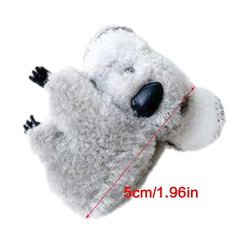 Fermacapelli a Forma di Koala Tessuto Peluche Presa Salda Pinza per Capelli Copricapo Decorativo per Uso Quotidiano Scuola o Feste