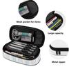 Pen Case Lightweight 300D Polyester Zip Around Closure with Pen Slots Mesh Pocket and Spacious Main Compartment for Boys Girls