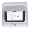 Floor Electrical Outlet Pop Up Damping Desktop Socket TYPEC Dual USB Interface US Standard