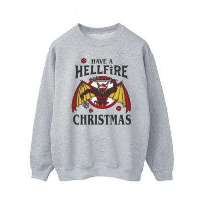 Netflix Mens Stranger Things Hellfire Christmas Sweatshirt