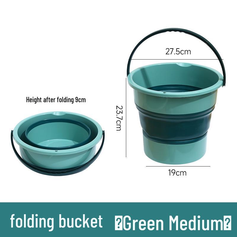 Portable Foldable Car Wash Bucket: Outdoor, Thickened, Multipurpose for Cars, Fishing, Household, and Foot Washing.