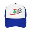 Lebanese Soccer Ball Lebanon Flag Mesh Baseball Caps Adult Outdoor Sun Hats  Dad Hat Breathable Summer Trucker Cap