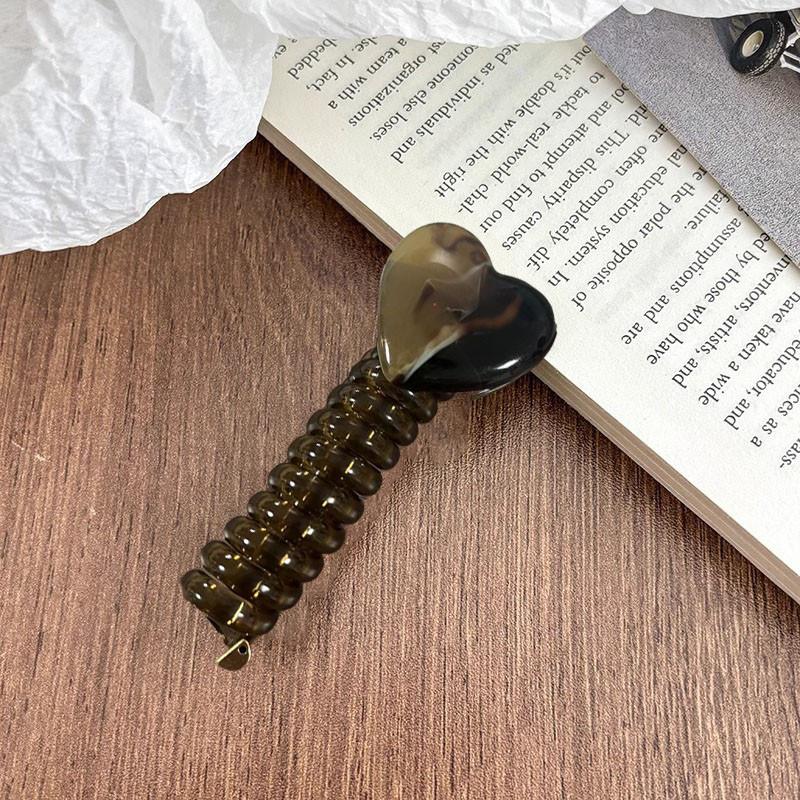 

Love Telephone Wire Hair Ring Female Braided Hair High Elastic Hair Rope Simple Hair Accessories