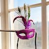 Half Face Feather Princess Mask Cosplay Queen Eyes Masks Carnival Masquerade Halloween Dress Up Party Costume Props High Quality