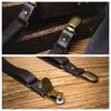 Retro Leather Suspenders Brown Suspender Clip Simple Suspenders for Men  Suit